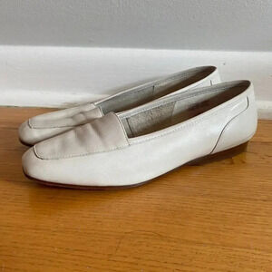 Enzo Angiolini White Leather Loafers